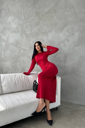 220454 TOPTAN KIRMIZI ELBİSE