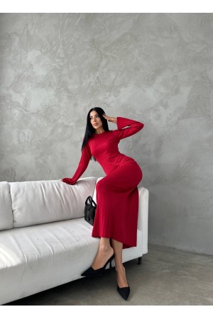220454 TOPTAN KIRMIZI ELBİSE