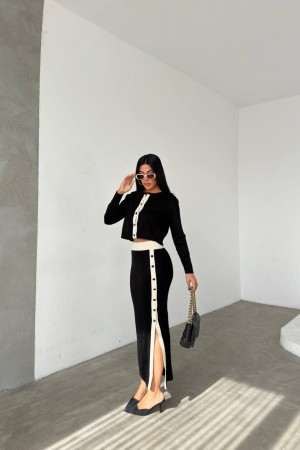 220472 TOPTAN SİYAH ETEK TAKIM