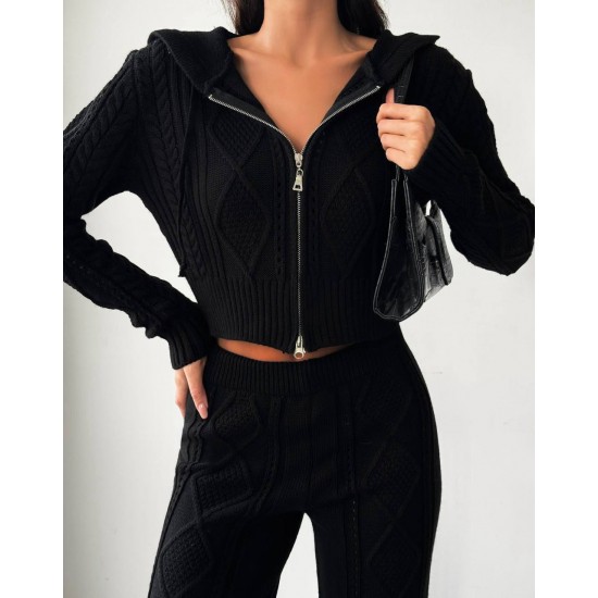 220476 TOPTAN SİYAH PANTOLON TAKIM