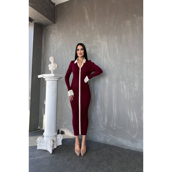 220485 burgundy DRESS