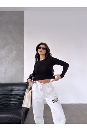 220536 TOPTAN SİYAH CROP