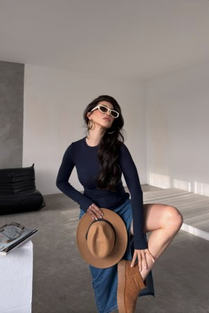 220537 TOPTAN LACİVERT BLUZ