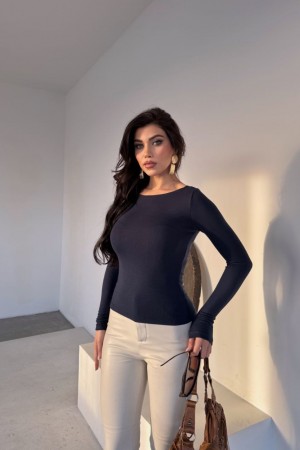 220549 Navy blue BLOUSE