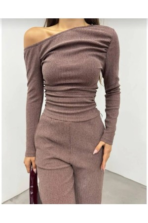 220554 TOPTAN KAHVE PANTOLON TAKIM