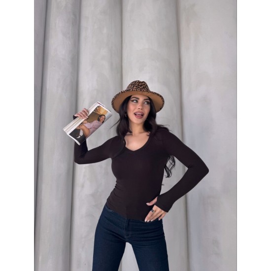 220560 coffee BLOUSE