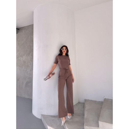 220566 coffee Pants suit