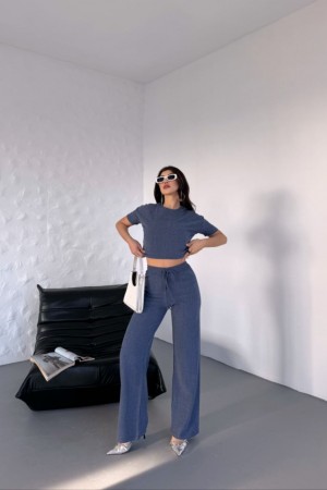 220567 Navy blue Pants suit