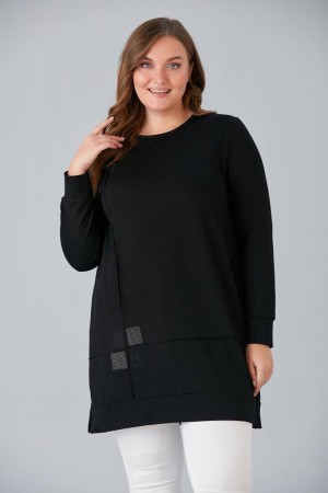 220580 TOPTAN SİYAH TUNİK