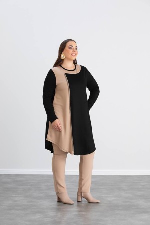 220585 TOPTAN SİYAH TUNİK