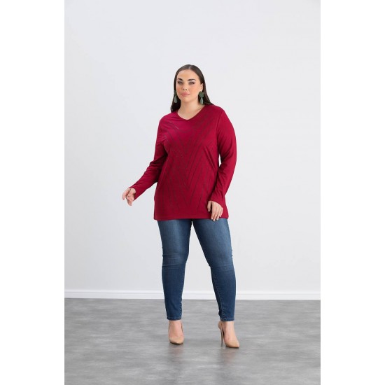 220595 burgundy BLOUSE