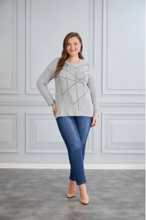 220654 TOPTAN GRİ BLUZ