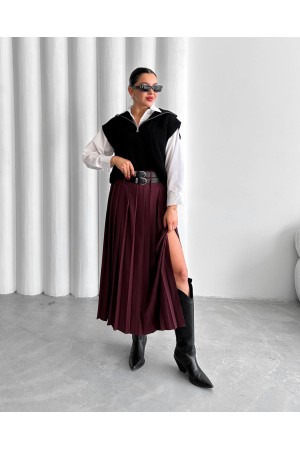 220696 burgundy SKIRT