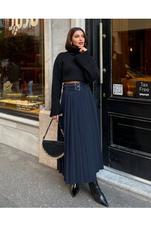 220698 Navy blue SKIRT