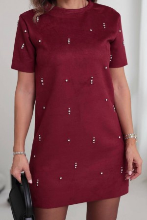 220707 burgundy DRESS