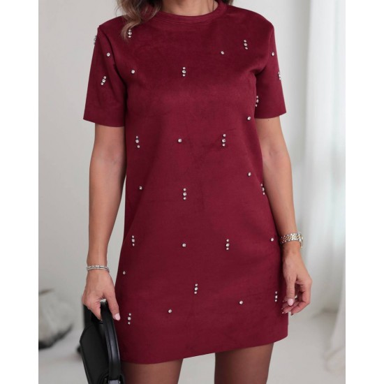 220707 burgundy DRESS