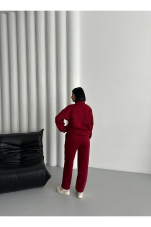 220755 TOPTAN BORDO EŞOFMAN TAKIM