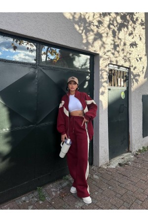 220761 burgundy Track suitcase