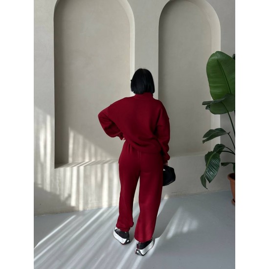 220767 TOPTAN BORDO EŞOFMAN TAKIM