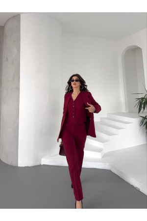 220848 TOPTAN BORDO PANTOLON TAKIM