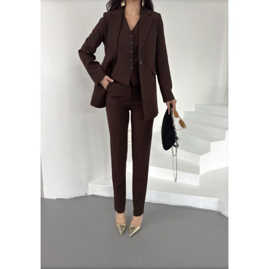 220849 TOPTAN KAHVE PANTOLON TAKIM