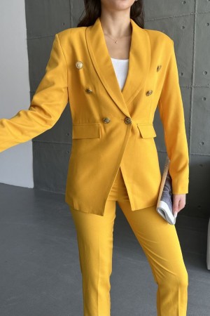 220858 yellow Pants suit
