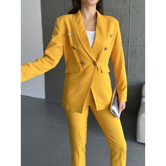 220858 yellow Pants suit