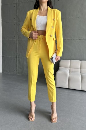 220863 yellow Pants suit