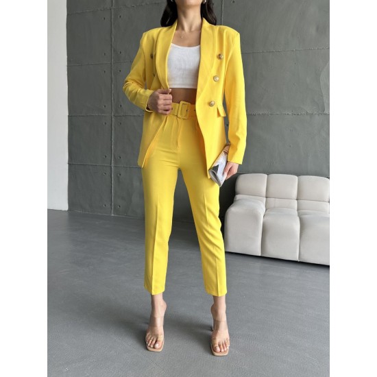 220863 yellow Pants suit