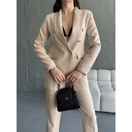 220864 beige Pants suit