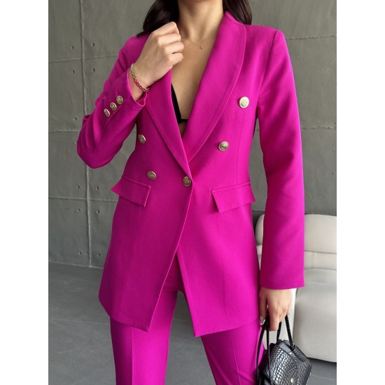 220865 TOPTAN FUŞYA PANTOLON TAKIM