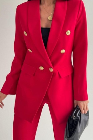 220866 TOPTAN KIRMIZI PANTOLON TAKIM