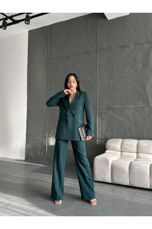 220873 TOPTAN ZÜMRÜT YEŞİL PANTOLON TAKIM