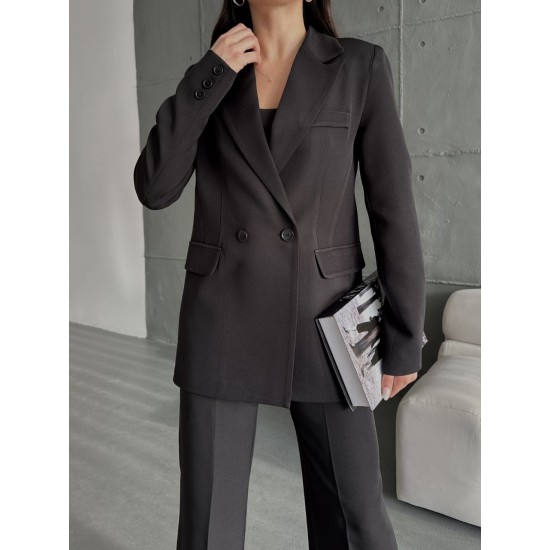 220880 TOPTAN SİYAH PANTOLON TAKIM