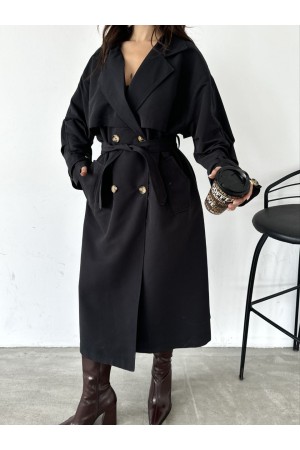220899 TOPTAN SİYAH TRENÇKOT