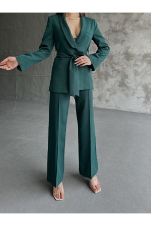 220914 TOPTAN ZÜMRÜT YEŞİL PANTOLON TAKIM