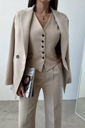 220931 TOPTAN BEJ PANTOLON TAKIM