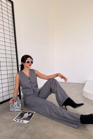 220937 TOPTAN ANTRASİT PANTOLON TAKIM