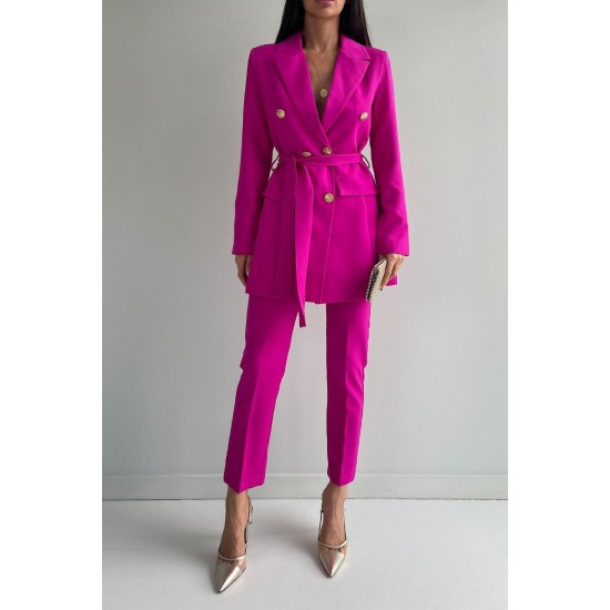 220947 TOPTAN FUŞYA PANTOLON TAKIM