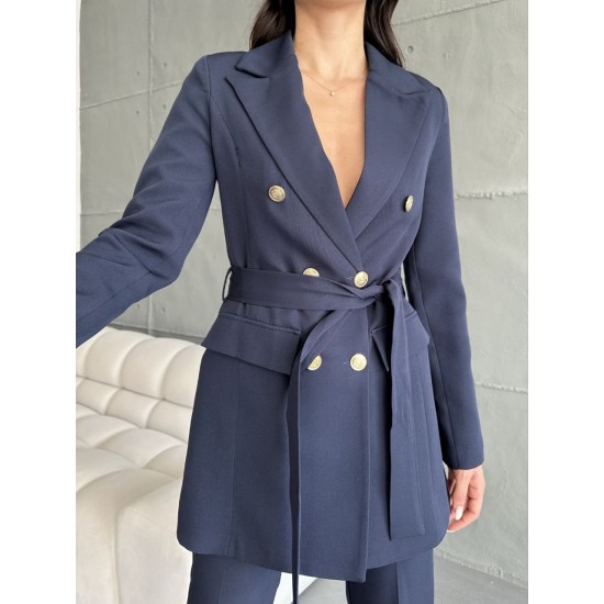 220951 Navy blue Pants suit