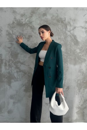 220962 TOPTAN ZÜMRÜT YEŞİL CEKET