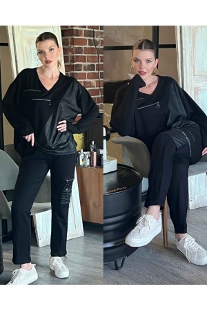 220977 TOPTAN SİYAH EŞOFMAN TAKIM