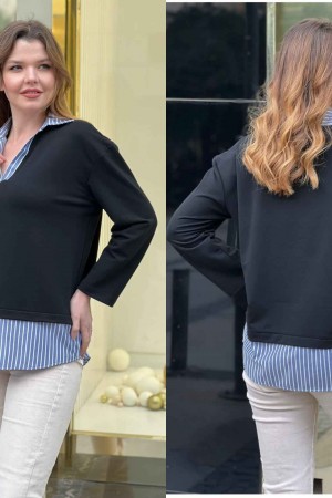 220981 TOPTAN SİYAH BLUZ