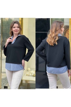 220981 TOPTAN SİYAH BLUZ