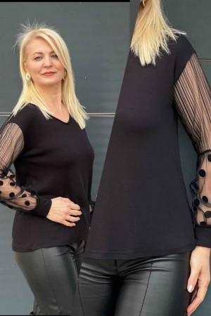 220982 TOPTAN SİYAH BLUZ