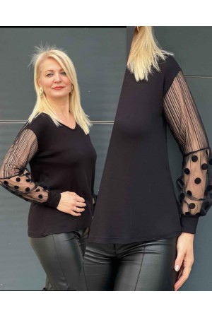 220982 TOPTAN SİYAH BLUZ