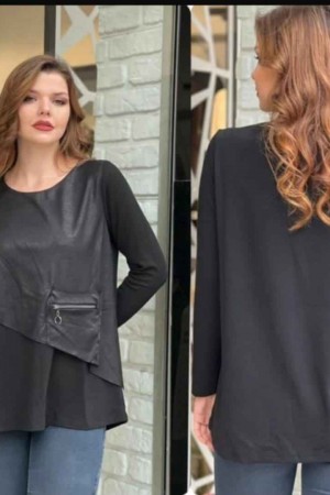 220983 TOPTAN SİYAH BLUZ