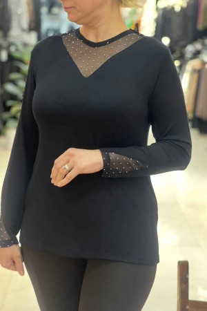 220984 TOPTAN SİYAH BLUZ