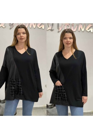 220986 TOPTAN SİYAH BLUZ