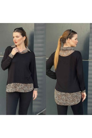 220988 TOPTAN SİYAH BLUZ